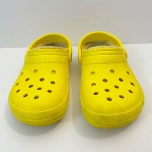 CROCS Classic Lined Slip On Clogs Lemon Yellow Unisex: Men’s 6 Women’s 8
